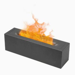 1pc 200ml Marble Flame Aromatherapy Humidifier with Atmosphere Light and Aromatherapy Mist