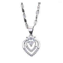 Pendant Necklaces Women Necklace Plated Heart Shape Girls Choker Jewellery Birthday Gift