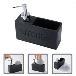 Liquid Soap Dispenser Makeup Bottle Resin Kitchen Detergent Sponge Tray Hand Container Bathroom