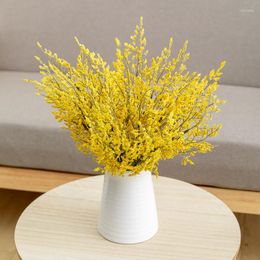Decorative Flowers 2PCS White Grass Autumn Artificial Flower High Quality For Wedding Living Room Outdoor Home Decoration Bouquet Fake Plant