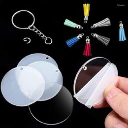 Keychains Acrylic Keychain Blanks Transparent Ornaments Round Clear Discs 40GB