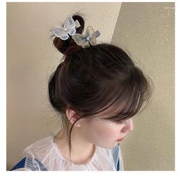 Hair Accessories Fashion Lace Embroidered Butterfly Pearl Girls Clips Hairpins Barrettes Ornament Women