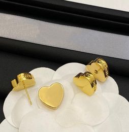 Classic 18K Gold Plated Heart Earring Luxury Designer Love Earring Stud Letter Jewellery Earrings For Women Party Wedding Lovers Gift