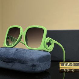 Designer sunglasses letter Polarised sunglasses personality UV resistant men women Goggle Retro square sun glass Casual eyeglasses with box very good