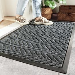 Carpet Rubber Floor Mat Outside Entrance Door Outdoor Super Absorbent Scraping Mud Nonslip Cover for Home Doorway 230923