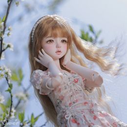 Dolls Pearl BJD Doll 14 Floral Dress With Shoes Spring Meat Toot Cute Girl Toys High quality Collection 230923