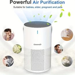 1pc Air-Purifiers Home Bedroom Small Air Purifier Personal Desk Mini Air Purifier Room HEPA Air Purifier Freshener Suitable For Pets, Smog, Desktop, Office