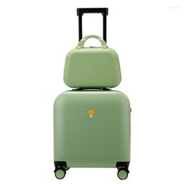 Suitcases Luggage Travel Box Universal Wheel Trolley Bag 18 Inch Password Case Small Boarding Gift Wholesale Suitcase 2 Pieces Trunk Pack