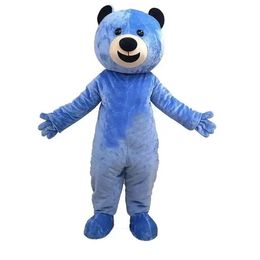 Adult Size Full Blue Bear Mascot Costume Halloween Christmas Cartoon Character Outfits Suit Advertising Leaflets Clothings