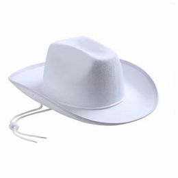 Berets White Cowboy Hat Western Wraparound Leather Strap Hats For Men Mini Sombrero