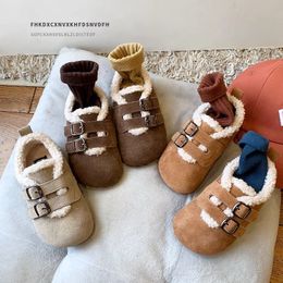 Boots Winter Plush Kids Shoes Girls Boys Shoe Fashion Boots Cotton Thicken Warm Winter Shoes Toddler Girl Shoes Boys Boot 230923