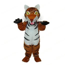 Performance Simulation Brown Tiger Mascot Costumes Carnival Hallowen Gifts Unisex Adults Fancy Games Outfit Holiday Outdoor Advertising Outfit Suit