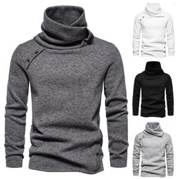 Men's T Shirts Turtleneck Warm Long Sleeves Men T-Shirts Thicken Slim Fitness Sports Sweatshirts Autumn High Collar Shirt Male Breathable