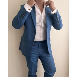 Men's Suits Blazers Mens Elegant Clothes Man Trousers Clothing Suit Male Comfortable Communicating Casual Party Singlebreasted Full Set 230923