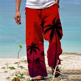 Men's Pants Y2k Regular Painted Casual High Flat Flare Men Trousers On Sale