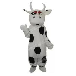 Halloween Black Dot Cow Mascot Costume High Quality Cartoon Anime theme character Adults Size Christmas Party Outdoor Advertising Outfit Suit