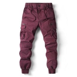 Highest Quality purple Jeans Leggings Men's Joggers Casual Pants Cotton Trousers Military Pants Men's Streetwear Men's Work Pants Tactical Sweatpants Plus Size