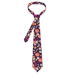 Bow Ties Ditsy Floral Tie Cute Flowers Print Pattern Neck Classic Elegant Collar For Men Daily Wear Necktie Accessories