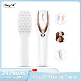 Head Massager CkeyiN 3 in 1 Electric Wireless Infrared Massage Comb Hair Growth 3 Modes Vibration Hair Massage Scalp Brush Anti Hair Loss 230923