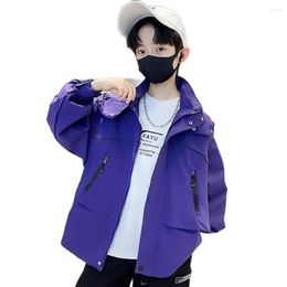 Jackets Boys Coat Jacket Solid Color Boy Spring Autumn Children Casual Style Kids Clothtes