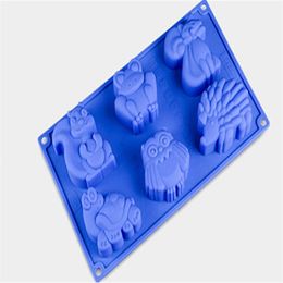 Kangaroo turtle frog Cake pan Mould Flexible Silicone Soap Mould For Handmade Soap Candle Candy bakeware baking moulds kitchen tools287S