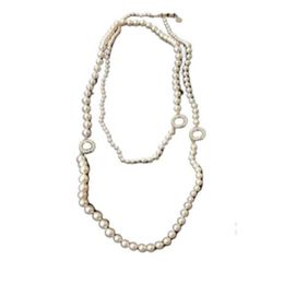 Popular fashion pearl sweater chain Beaded necklace for women Party Wedding jewelry for Bride with box HB521284D