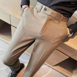 Men's Suits 2023 Autumn And Winter Solid Colour Casual Slim Fit Suit Pants Simple Fashion Versatile Social Office Formal