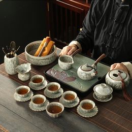 Teaware Sets Vintage Ceramic Cup Tea Set Pot Service Kettle Bubble Luxury Maker Cutlery Ceremony Juego De Te Kitchen YX50TS