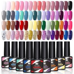 Nail Polish 8.5ml Gel Nail Polish Semi Permanent Soak Off Glitter and Classic Varnish Needed LED UV Lamp to Dry and Base Top Coat lacquer 230923