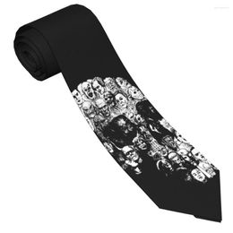 Bow Ties Movie Horror Skull Necktie Unisex Skinny Polyester 8 Cm Wide Neck Tie For Men Accessories Cravat Wedding Office