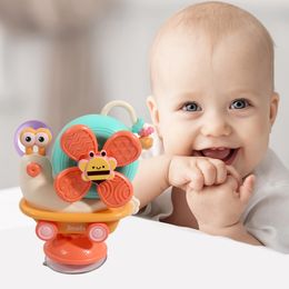 Bath Toys Creative Montessori Educational Toy Baby Suction Cup Spinner Toys for Boys Girls Infant 230923