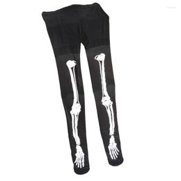 Women Socks Sexy Skull Stockings Opaque Tights Stretchy Halloween Cosplay Pantyhose