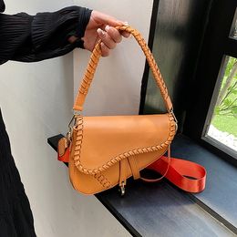 Women Saddle bag Shoulder Bag Retro Ladies designer PU Leather Clutch Purse Small Crossbody Bag Satchel Bags Handbag no brand bag
