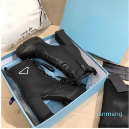 Designer Woman Fashion Boots Leather and Nylon Fabric Booties Women Ankle Biker Australia Platform Heels Winter Sneakers With