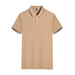 Men's Polos Customizable Logo Polo Shirt Brand Casual Shirts Short Sleeve High-Quality 2023 Man Classic Fashion Slim Tees