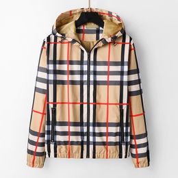 Дизайнерский бренд мужской одежды Куртка Весенне-осенняя ветрозащитная футболка Модный спортивный плащ с капюшоном повседневная куртка на молнии одежда