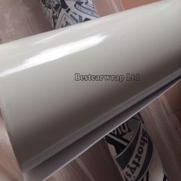 High Gloss White Vinyl Car wrap Gloss Shiny white Film with Air Bubble For Vehicle Wrap sticker foil Size 1 52x30m Roll 5x98f210a