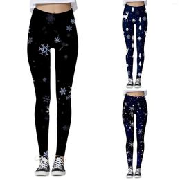 Active Pants Women's Mid Waist Christmas Printed Tights Soft Abdominal Control Exercise Yoga Womens Comfy Clothes Leggings For Women 3x