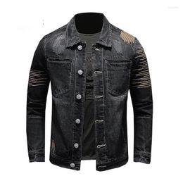 Men's Jackets Vintage Jeans Vest Blue Slim Zip Biker Jacket Sleeveless Denim Summer 2023