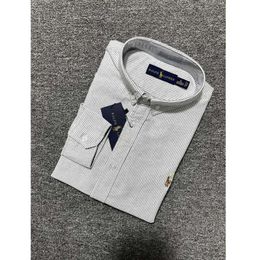 2023 little horse Men's summer short sleeve Paul SHIRT COTTON Oxford professional formal business youth solid casual white shirt