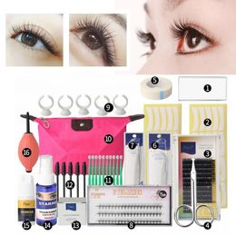 False Eyelashes False Eyelash Extension Training Kit Eye Makeup Set Grafting Eyelash Tool Kit Practice Model Head Glue Ring Lashes Makeup Kit 230923