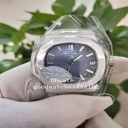 Miglior Versione Nuovo Men's Watch PPF Factory Cal 324 SC Blue Dial 40mm Men's Eta 5711 White Gold Watch Automatic Trans3046