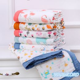 Blankets Swaddling 6 Layers super soft cotton muslin blanket baby swaddle baby summer blanket stroller cover Bath Towel baby receiving blanket 230923