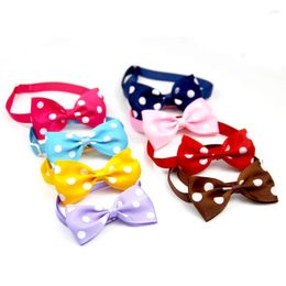 Dog Collars Polka Dot Bow Adjustable Cute Cat Pet Supplies Multicolor Dressing Tool Accessories