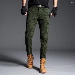 Men's Pants Mens Style Military Men Tactical Multi-Pocket Cargo Male Joggers Cotton Long Casual Trousers Camouflage Spring 28