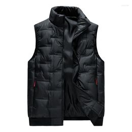 Men's Vests 2023 Stylish Winter Autumn Fashion Cotton Padded Outerwear Vest Coat Sleeveless Male Loose Plus Size M-8XL Waistcoats L188