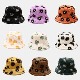 Stingy Brim Hats Winter Faux Fur Fluffy Bucket Women Outdoor Warm Sun Hat Soft Velvet Furly Fisherman Cap Lady Fashion Panama 230916