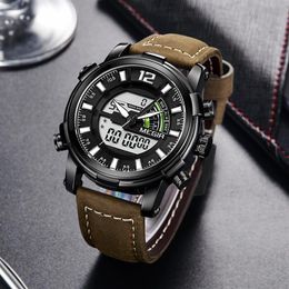 Dual Display Digital Men Watch MEGIR Sport Analogue Quartz Watches Relogio Masculino Reloj Hombre Army Military Wristwatches Hour2675