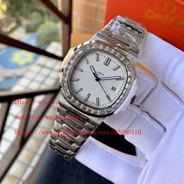 2019 version 40mm square Diamond bezel Nautilus 5711 1A-001 Date Asia Mechanical Transparent mechanical Automatic Mens Watche195m