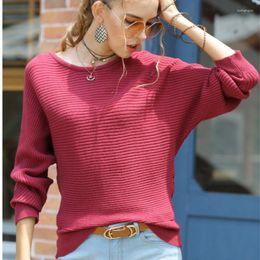 Women's Sweaters Sweater Women Pull Femme Pink Pullover Jersey Mujer Nouveaute 2023 Robe O-neck Batwing Sleeve